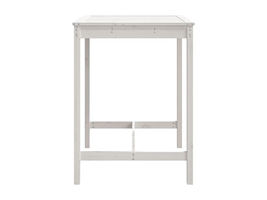 Table en bois massif blanc, 82,5 x 82,5 x 110 cm