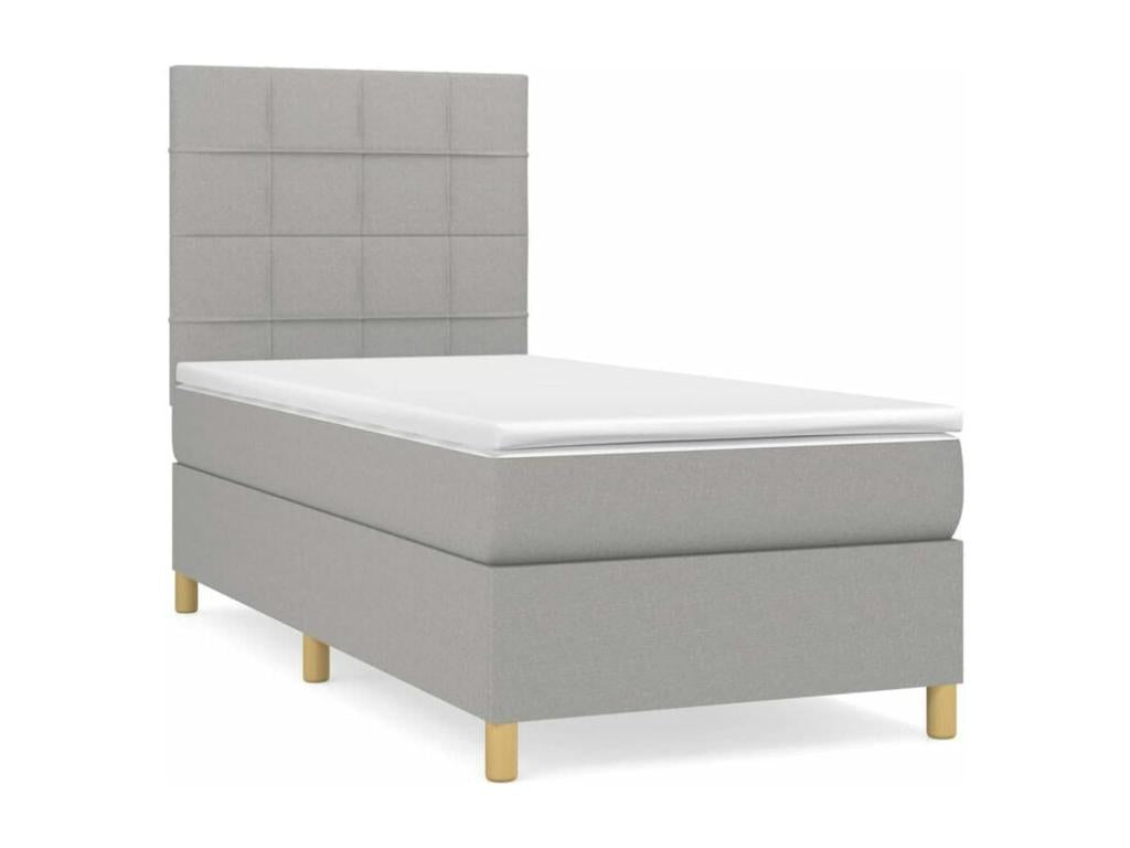 Matelas en tissu blanc, 90 x 190 cm - dlz1766575547420