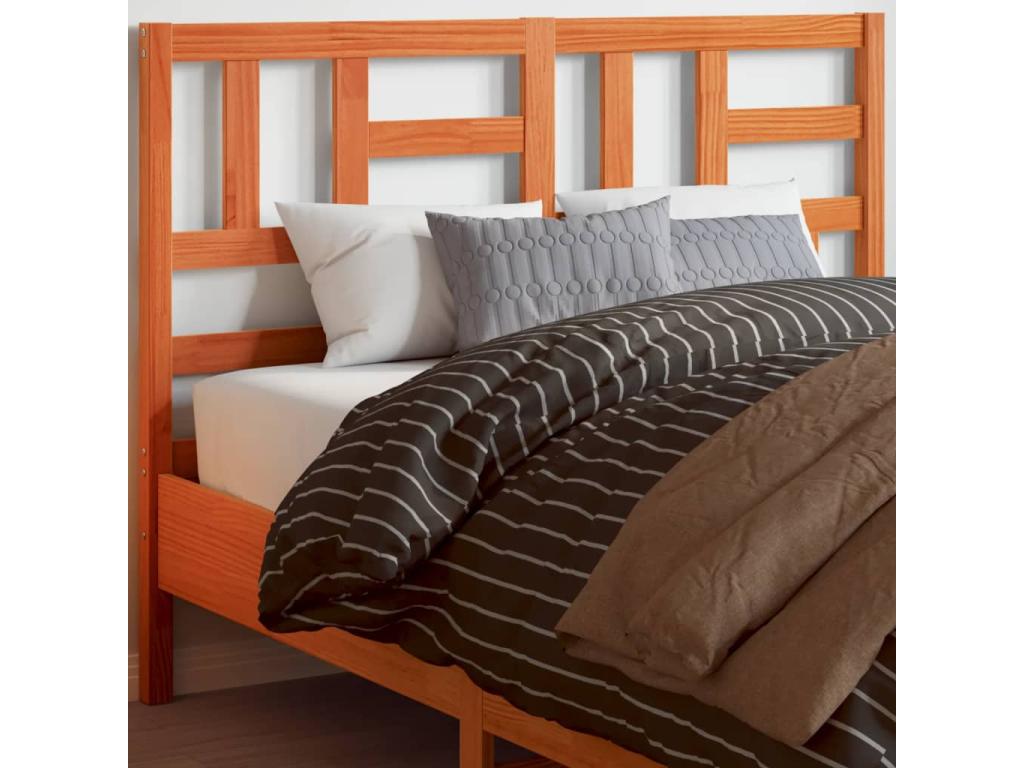 Lit en bois massif marron