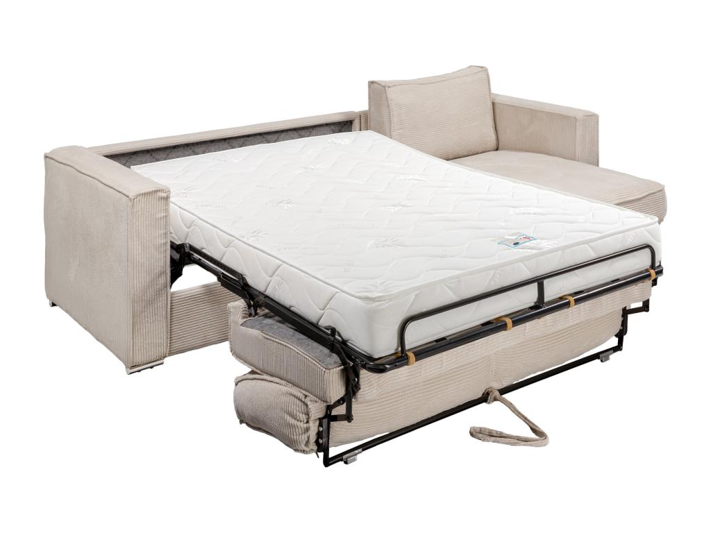 Matelas en velours beige