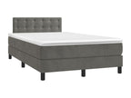 Matelas en velours gris, 120 x 190 cm