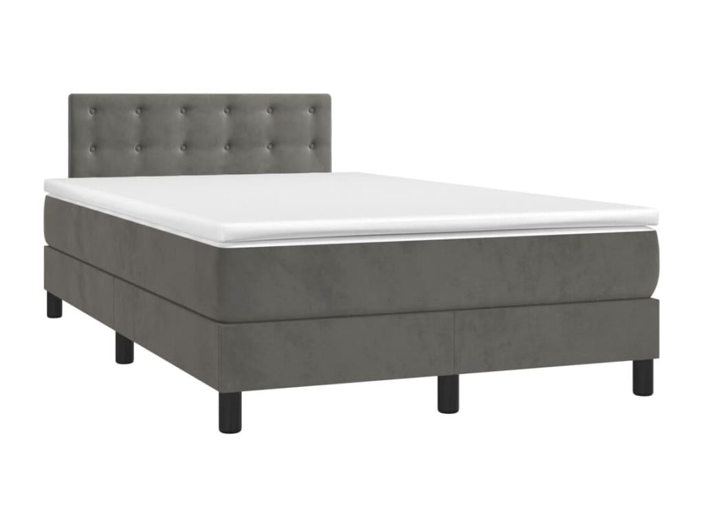Matelas en velours gris, 120 x 190 cm