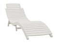 Chaise longue en bois massif blanc, 184 x 55 x 64 cm