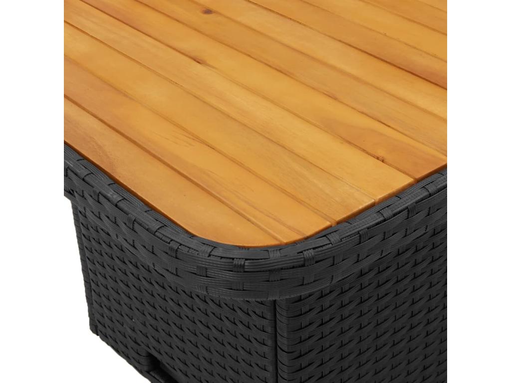 Mobilier de maison en résine tressée noire - dlz1766574858451