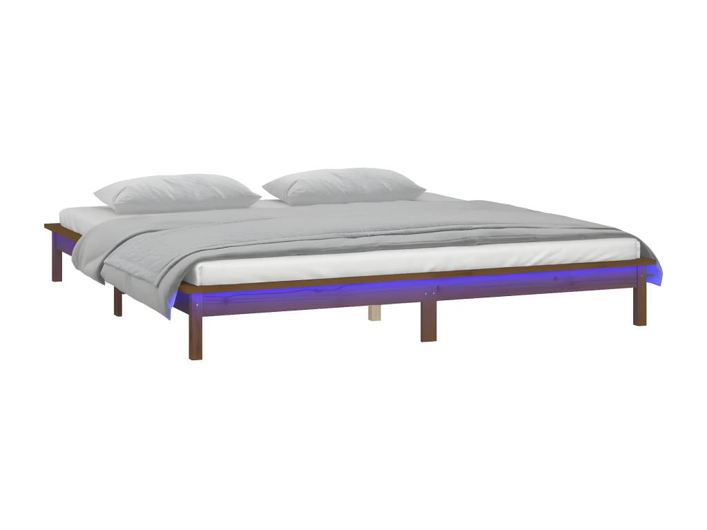 Matelas en bois massif marron, 140 x 190 cm