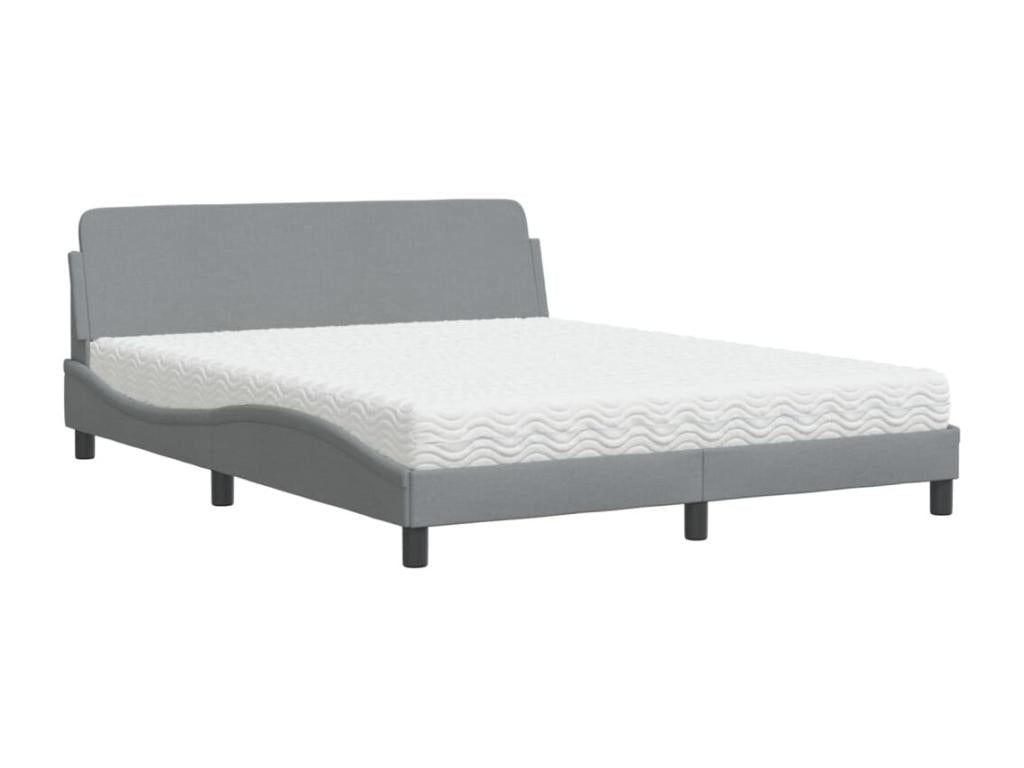 Matelas en tissu gris, 160 x 200 cm - dlz1766575275929