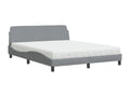 Matelas en tissu gris, 160 x 200 cm - dlz1766575275929