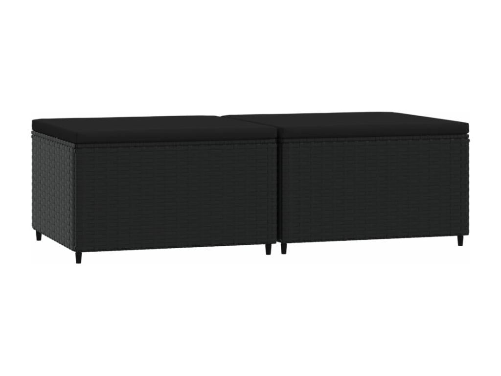 Mobilier de maison en résine tressée noire - dlz1766575003883