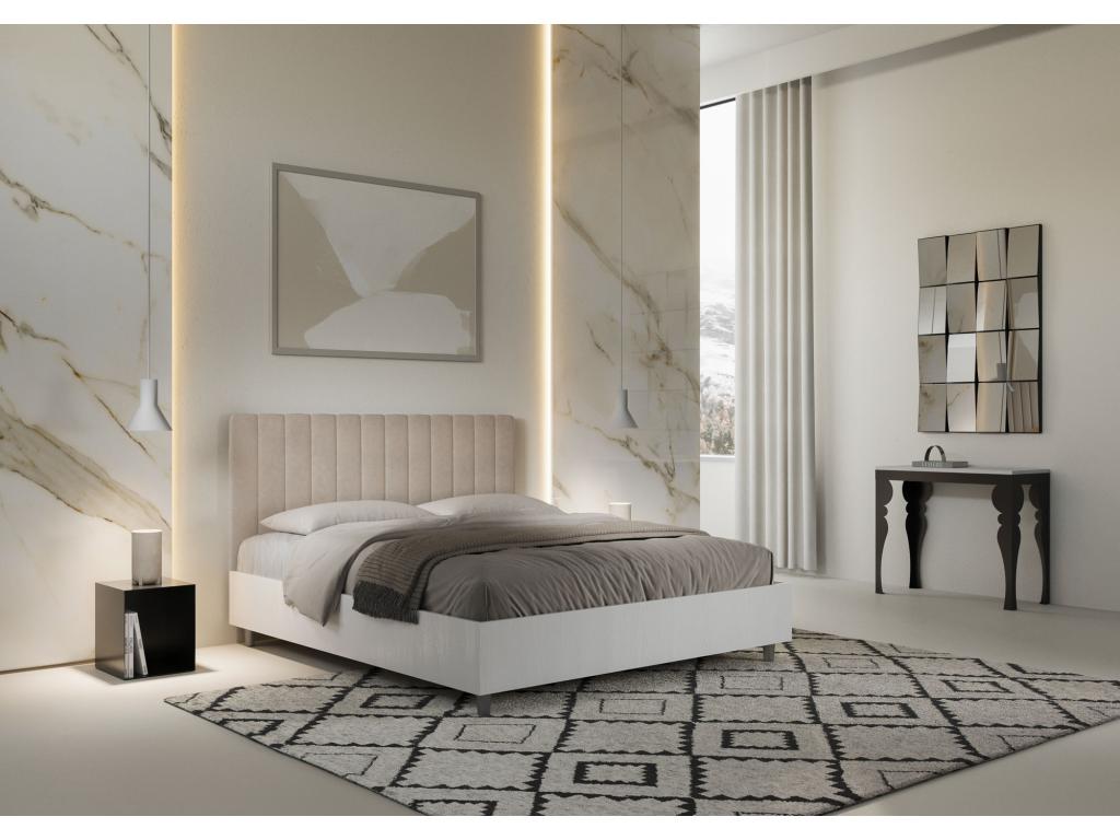 Lit beige, 160 x 200 cm