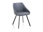 Fauteuil en cuir bleu