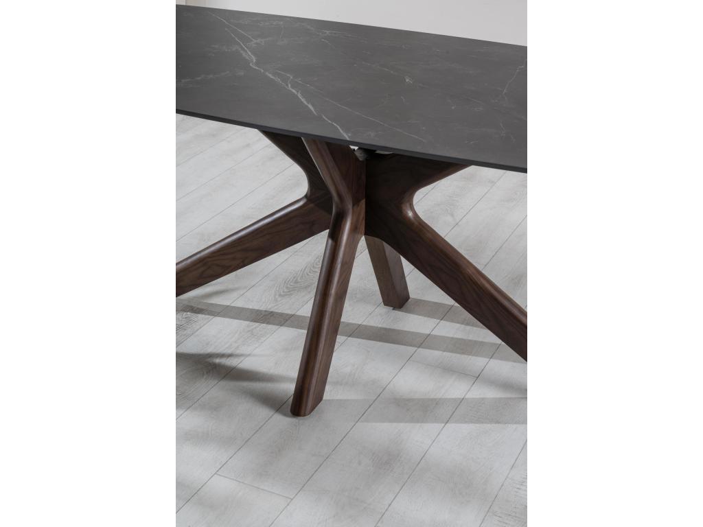 Table noire, 180 x 90 x 76 cm