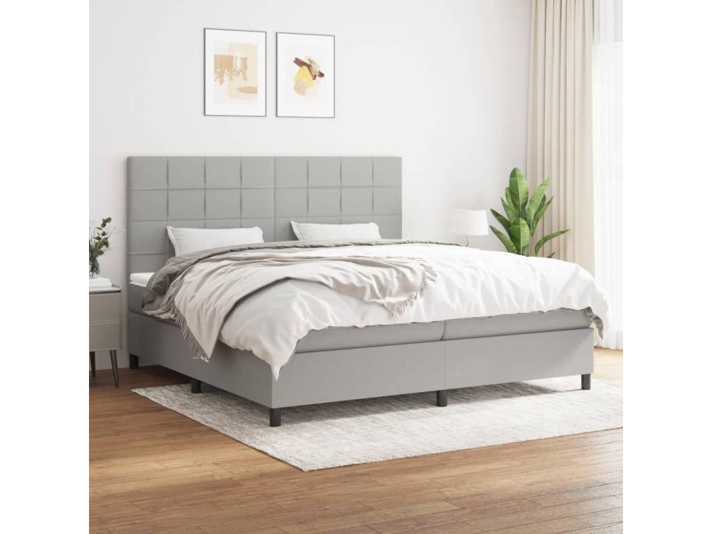 Matelas en tissu gris, 200 x 200 cm