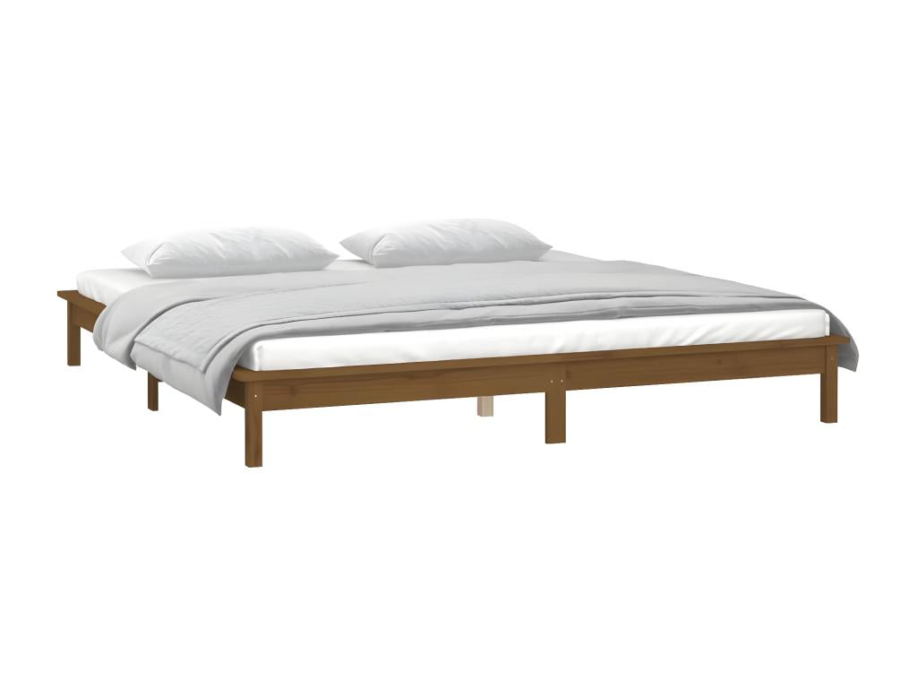 Matelas en bois massif marron, 140 x 190 cm