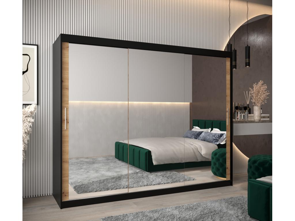 Armoire noire, 250 x 62 x 200 cm