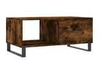 Table basse en bois composite marron, 90 x 50 x 40 cm