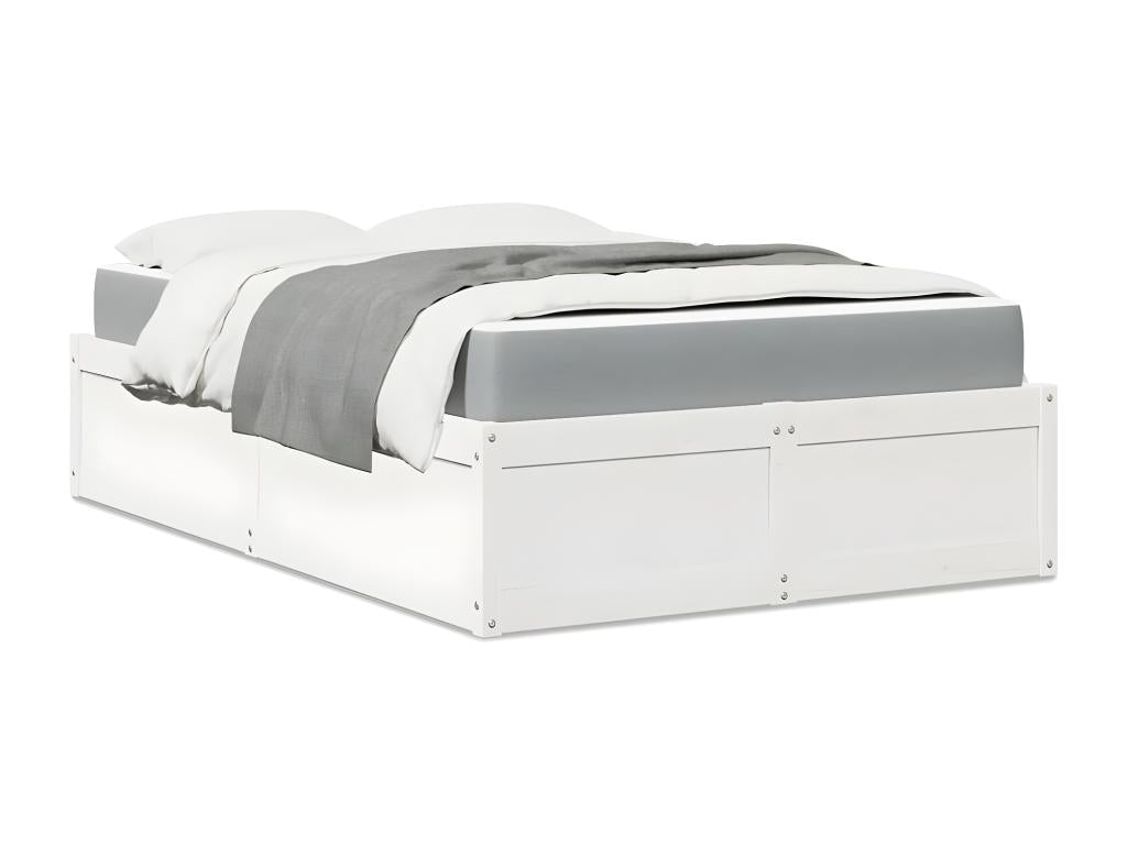 Matelas en bois massif blanc, 120 x 200 cm