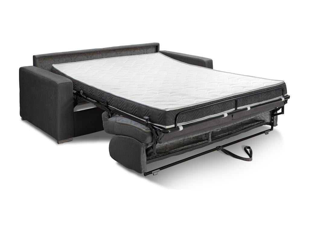 Matelas en velours anthracite