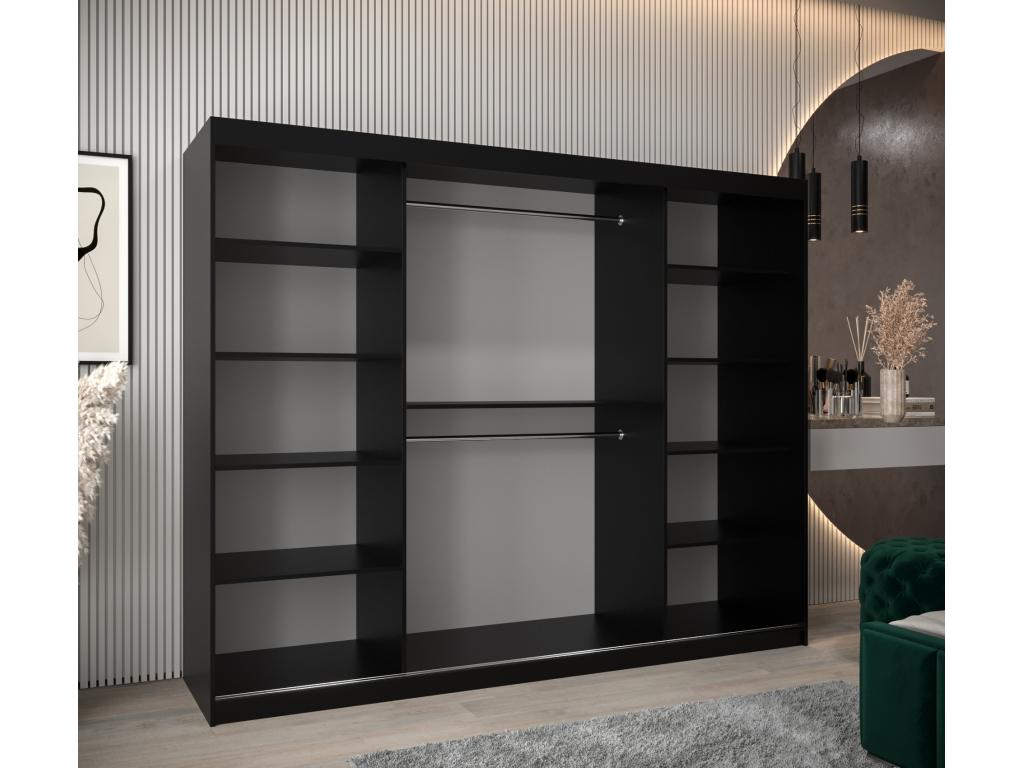 Armoire noire, 250 x 62 x 200 cm