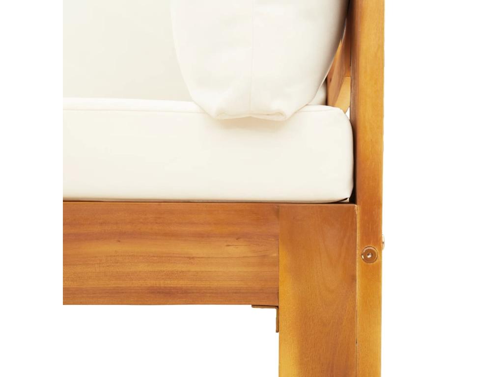 Canapé en bois massif marron