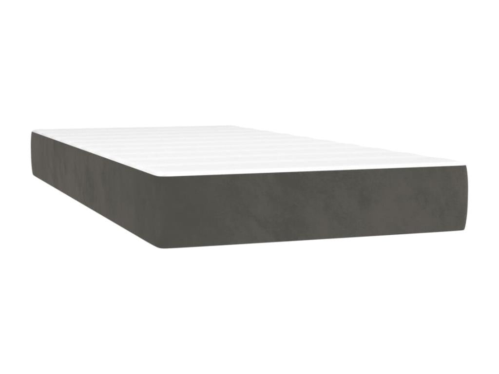 Matelas en velours gris, 120 x 190 cm