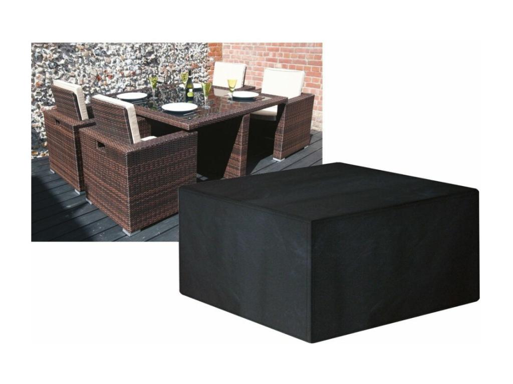 Ensemble de meubles d'extérieur noirs