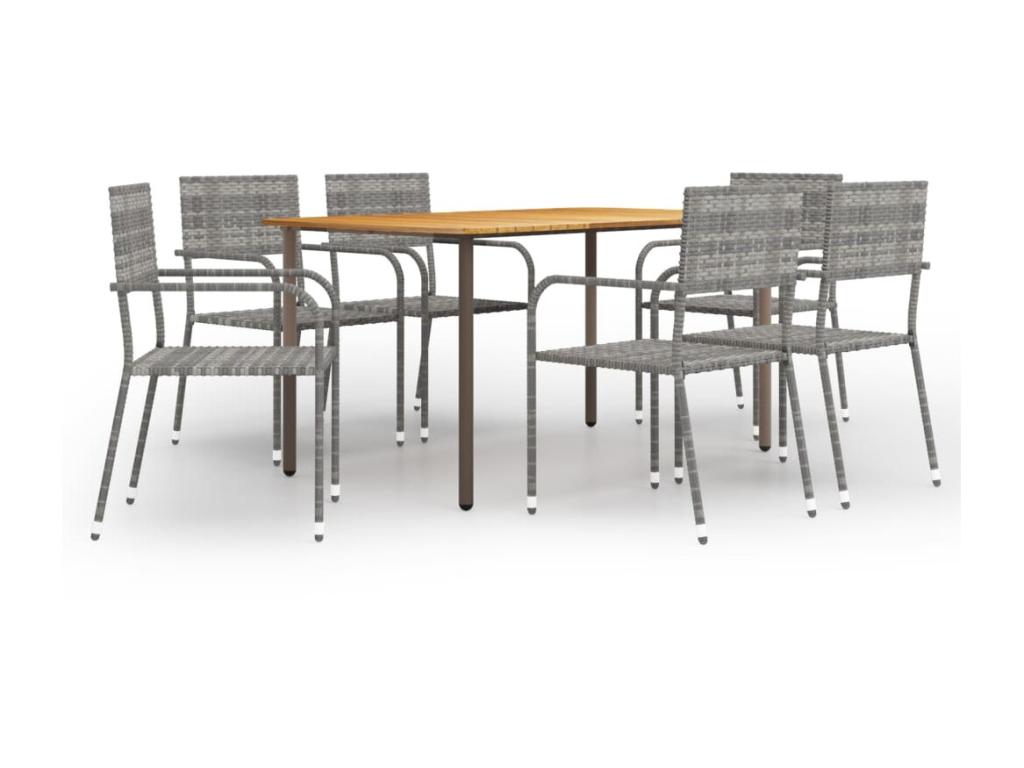 Meubles de maison en résine tressée grise