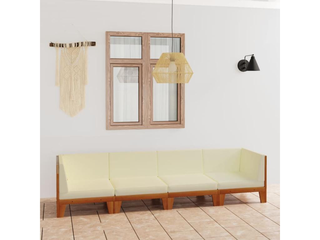 Ensemble de mobilier d'extérieur naturel