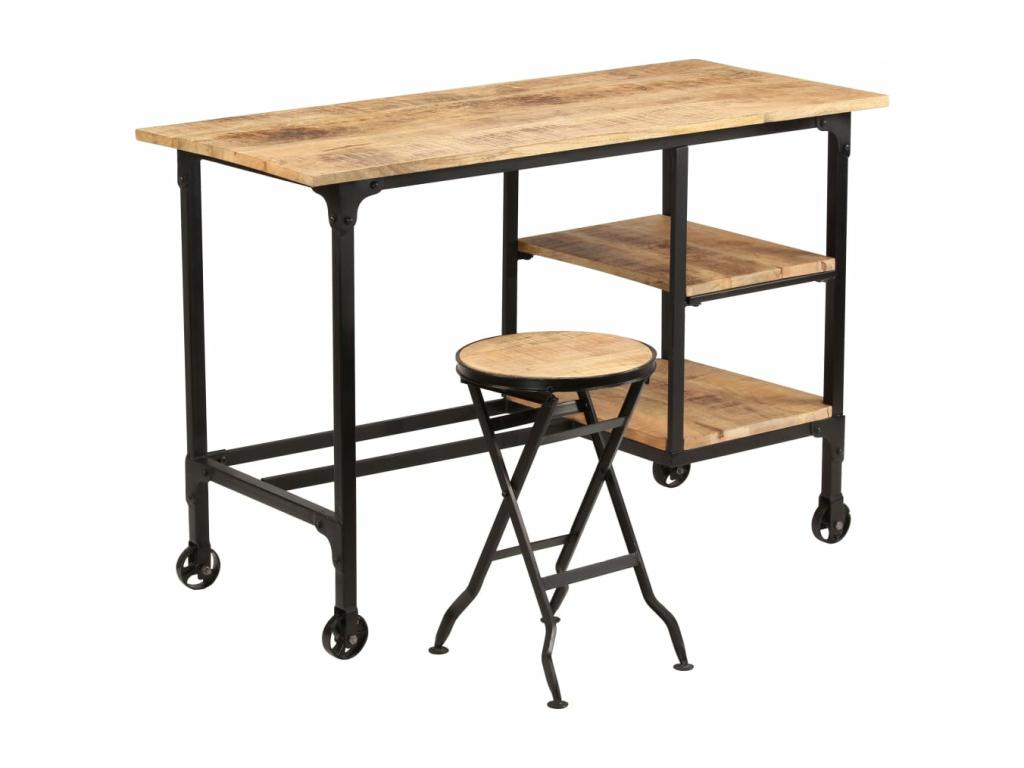 Table marron, 115 x 50 x 76 cm