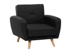 Fauteuil d'appoint en tissu noir