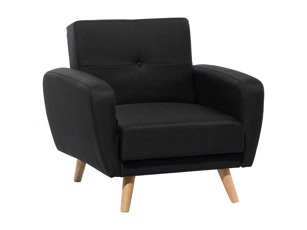 Fauteuil d'appoint en tissu noir