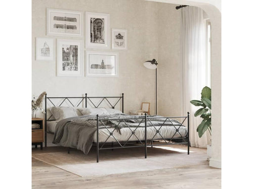 Lit en métal noir