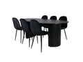 Table en velours noir
