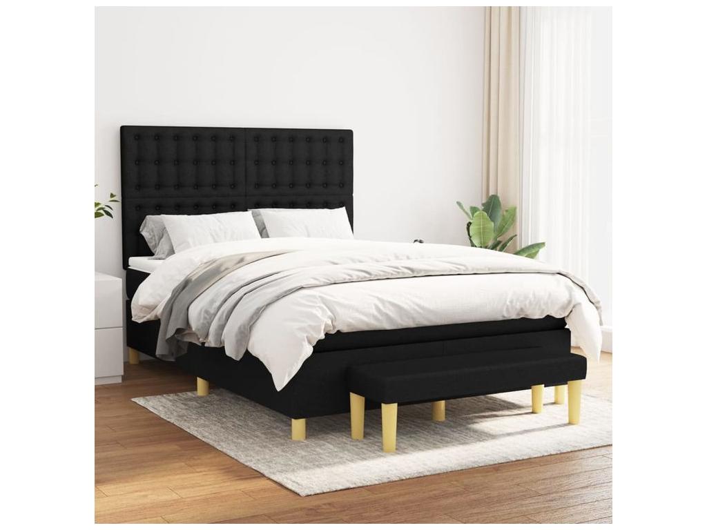 Matelas en tissu noir, 140 x 190 cm