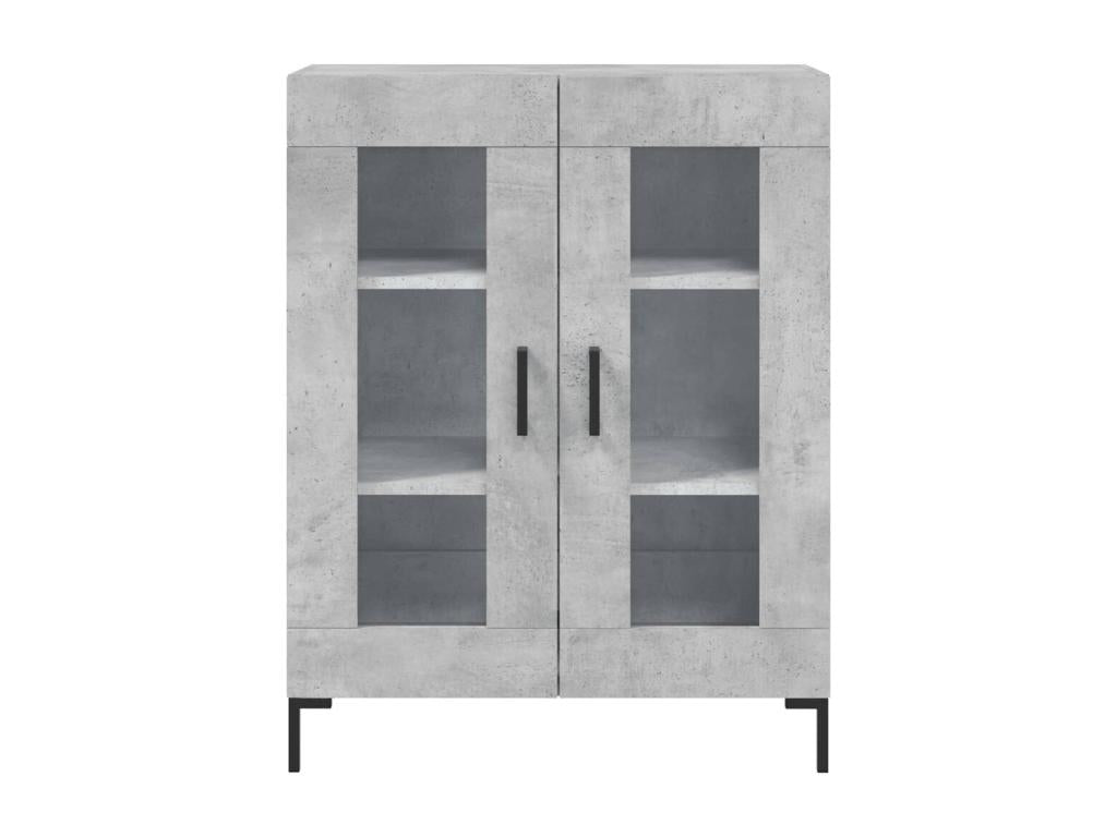 Buffet en bois d'ingénierie gris, 69,5 x 34 x 90 cm