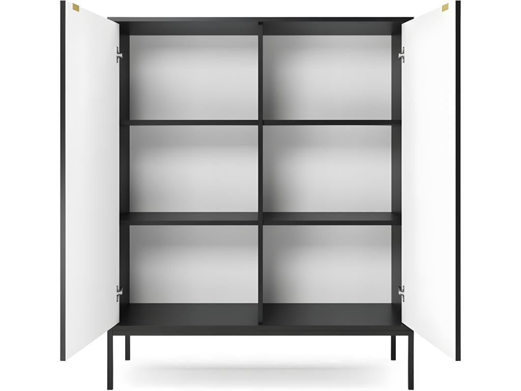 Commode en métal blanc, 104 x 125 x 39 cm